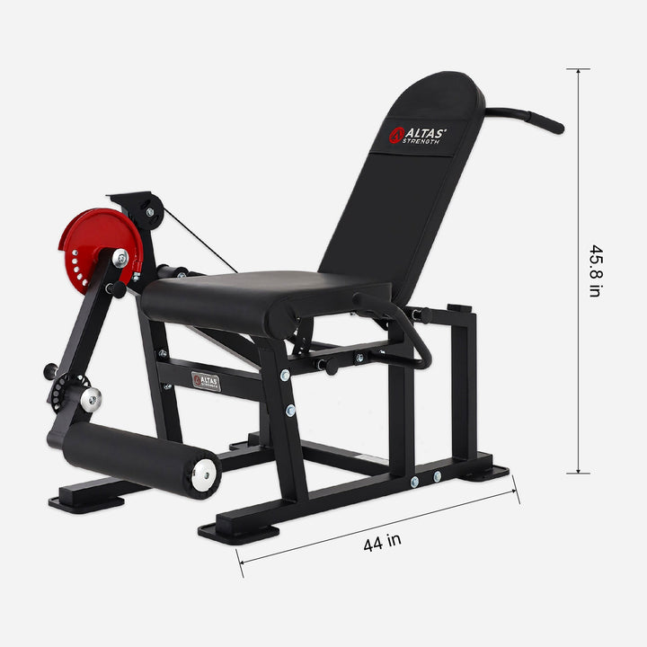 Compact Leg Curl & Extension Machine for Home Gym – ALTAS AL-169 Strength Equipment