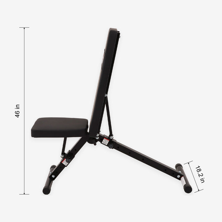 Folding Adjustable Weight Bench for Home Gym – ALTAS AL-4015 Utility Bench