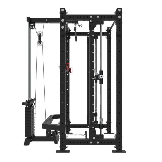 Smith Machine Rack With Lat Pulldown - Hydra (3" x 3", ⅝" Holes)