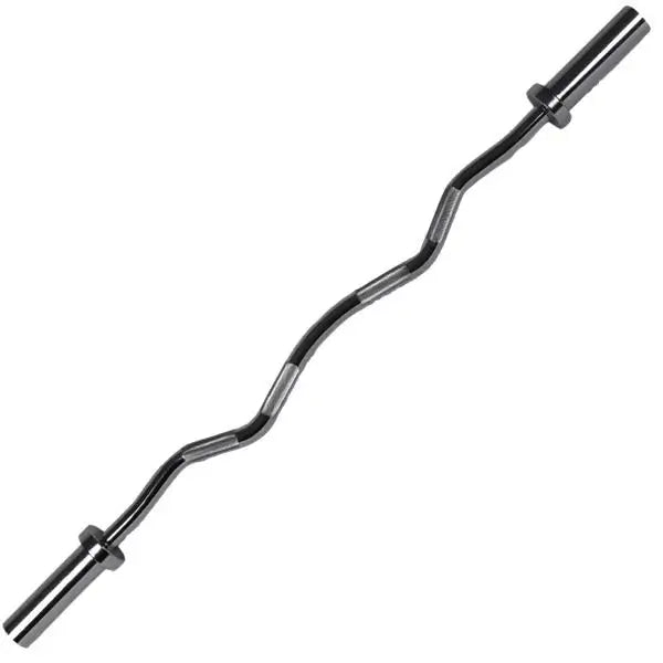 X-RIVAL 4Ft Olympic EZ Curl Bar designed for bicep isolation and comfort in home gyms and fitness routines.