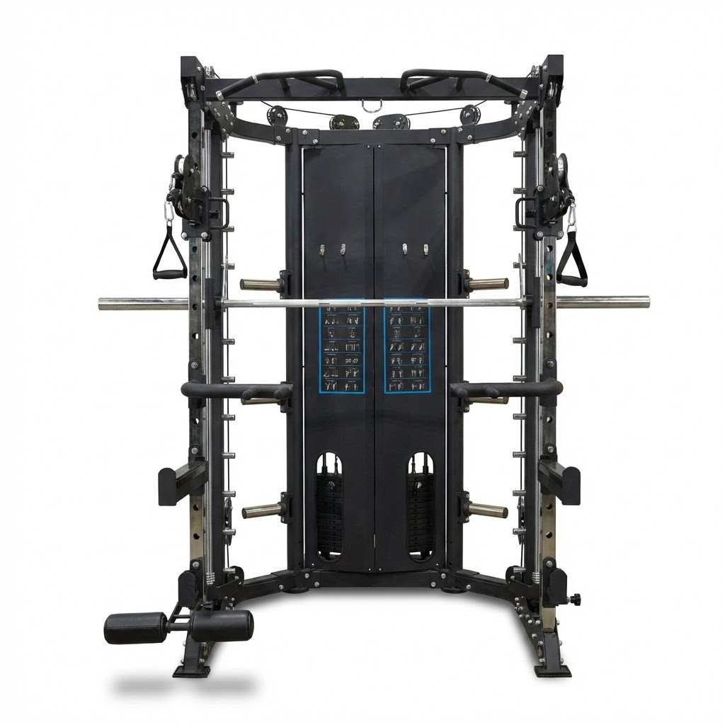 X-Rival Fitness XRSF17 Commercial Smith Machine | 9-in-1 Home Gym with Dual 200 lb Weight Stacks