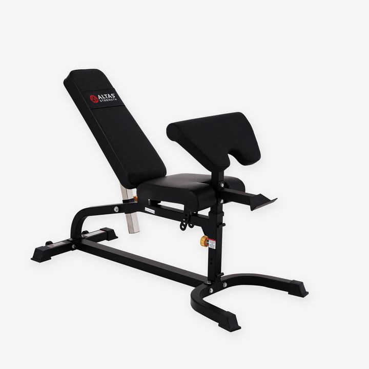 Black adjustable weight bench with 'Aptus' branding on a white background