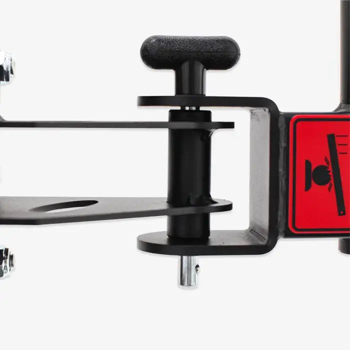 Close-up of ALTAS AL-3107 Smith Machine adjustment knob showcasing its durable design for fitness enthusiasts.