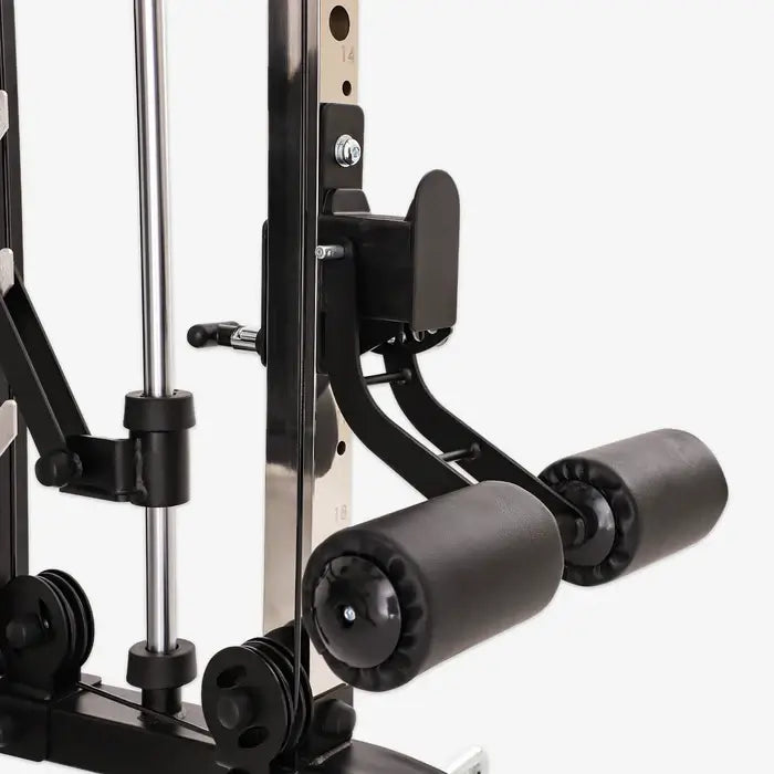 Close-up of Altas AL-M810 Smith Machine leg press attachment, designed for effective strength training and versatility at home.