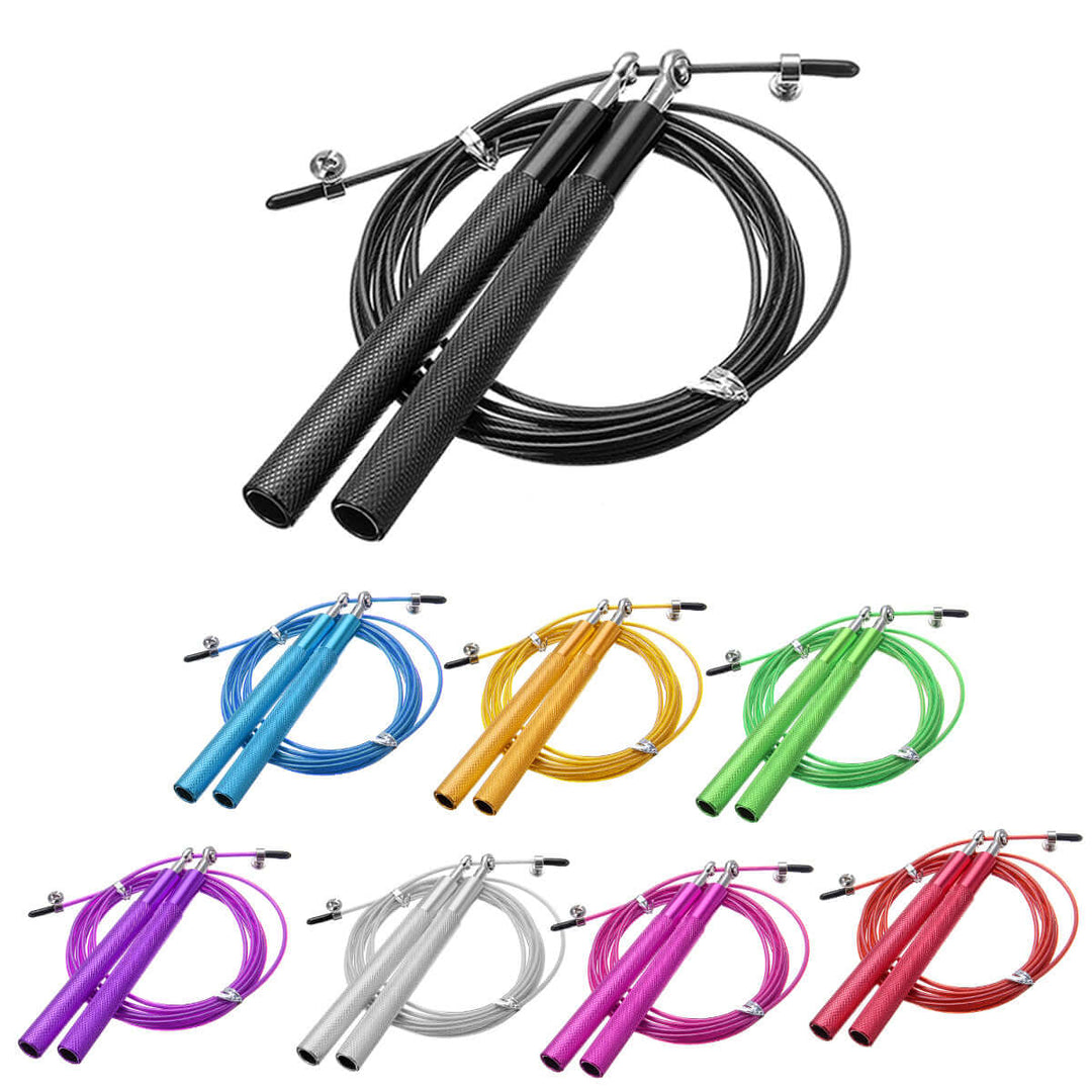 Aluminum Cable Speed Jump Rope X-RIVAL in random colors, ideal for gym workouts and fitness training.
