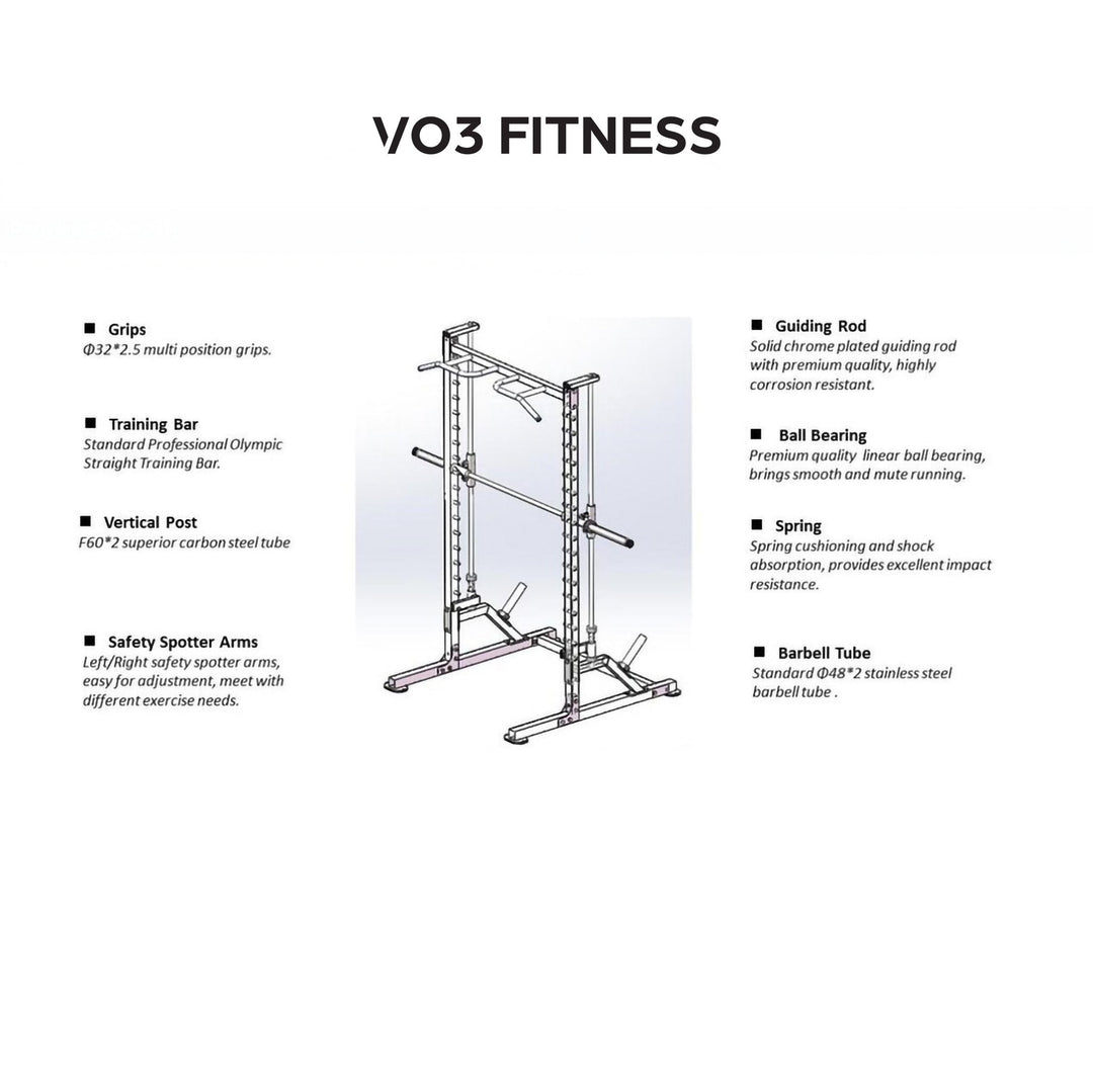 VO3-201HR – VO3 Utility Half Rack Smith Machine