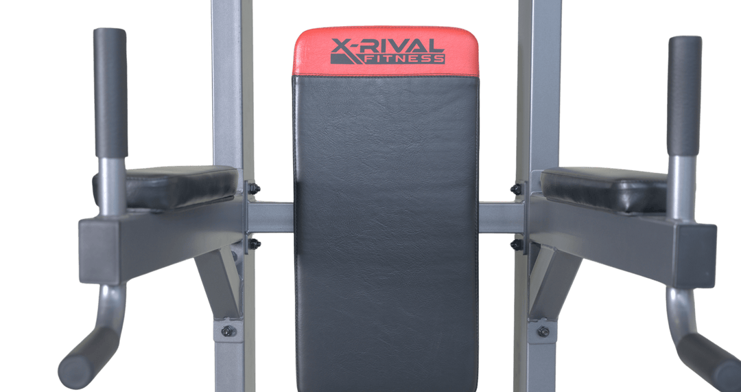 X-Rival Power Tower close-up view showcasing sturdy construction and padded support for effective workouts.