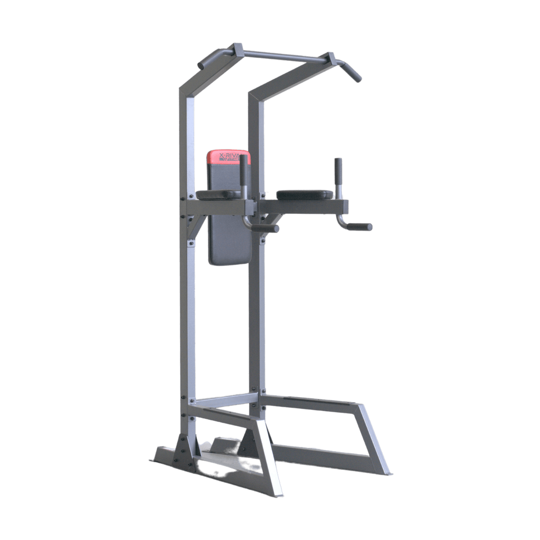 X-Rival Power Tower for strength training, ideal for home gym workouts in Calgary, Vancouver, Edmonton, Alberta, and beyond.